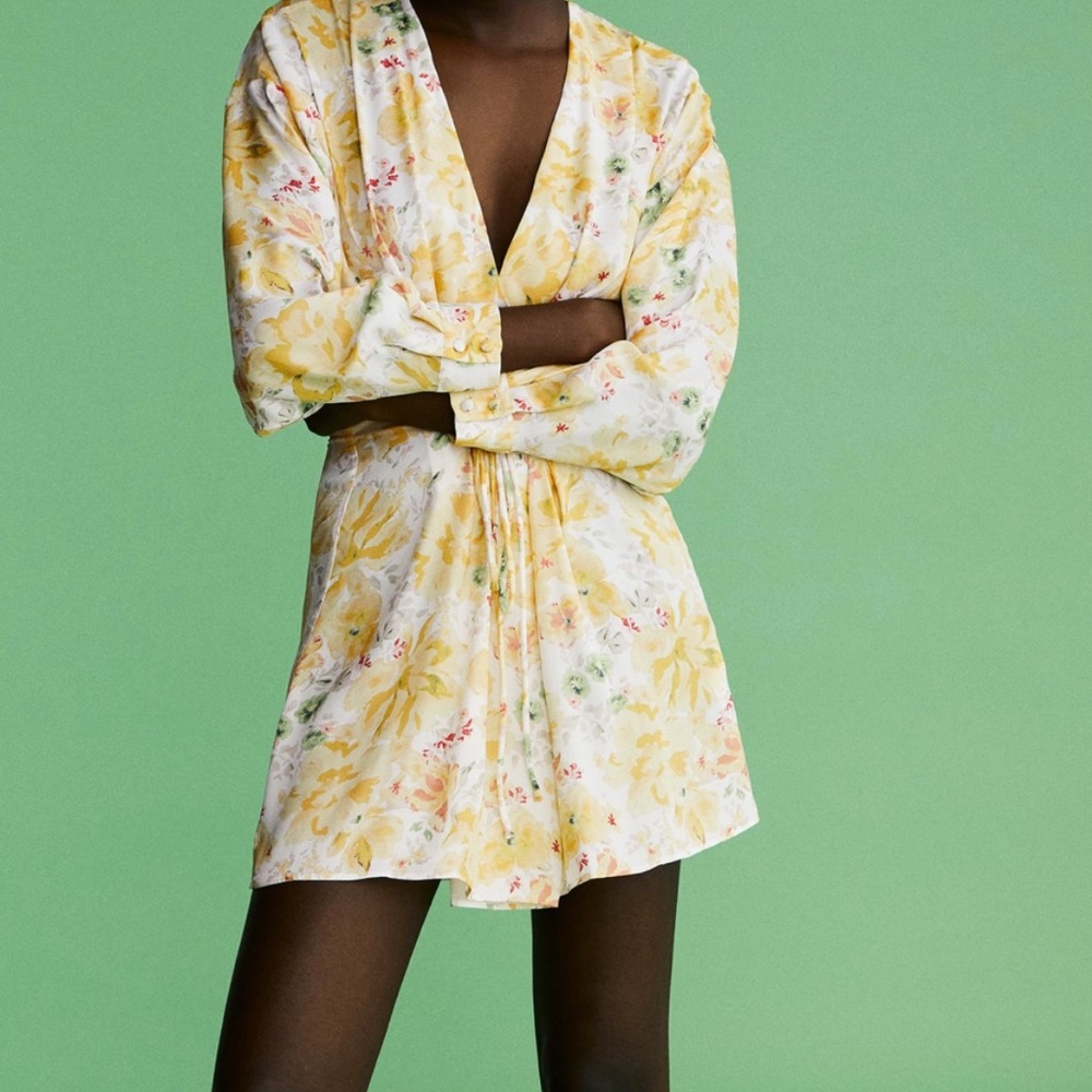 Zara floral print dress